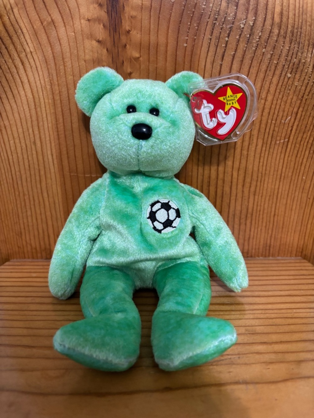 Ty “kicks” Soccer Bear Plush Toy